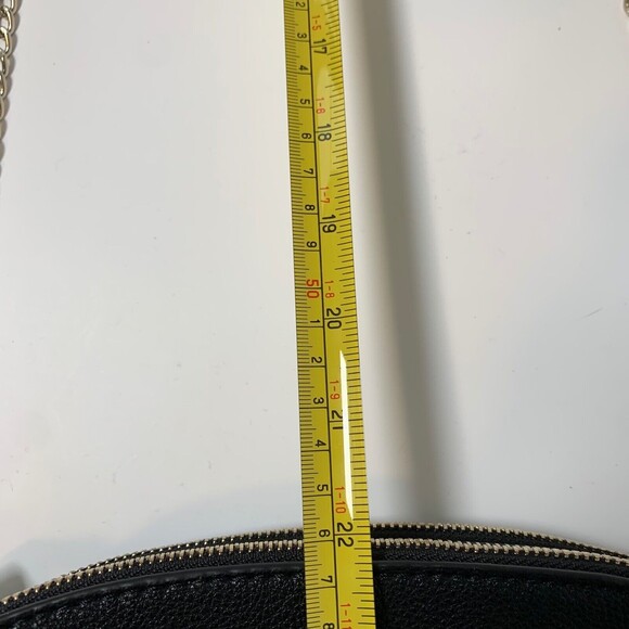 GUESS Never Used Lila Mini Charm Double Zip Crossbody Chain Purse Bag - Black - Picture 14 of 14